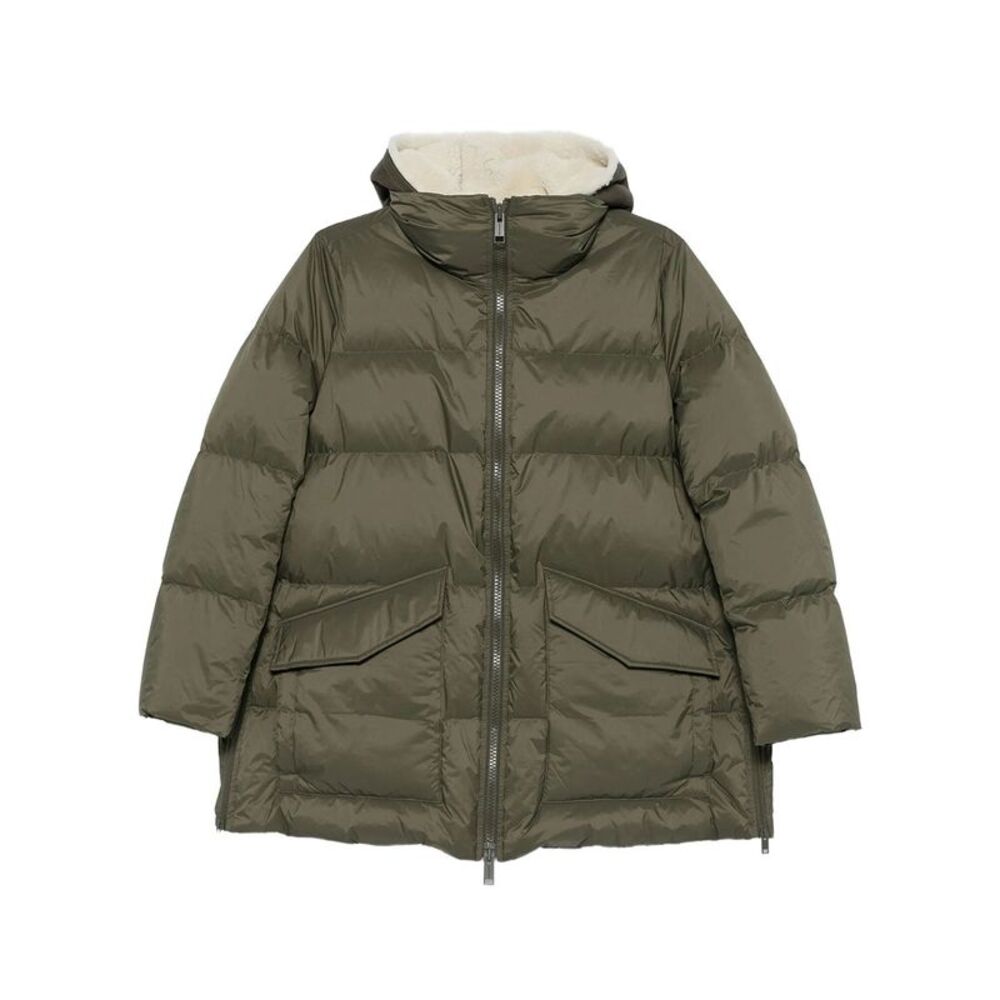 Yves Salomon Women Piumino Corto Con Fodera In Shearling Di Agnello